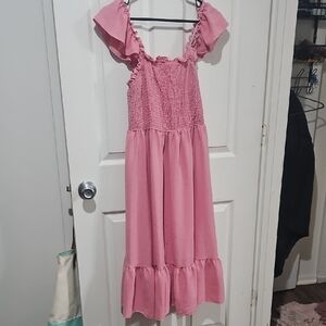 Bundle Sale | 4 For $20 | SHEIN Pink Smocked Women's Dress Size 2xl